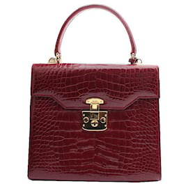 Gucci Burgunderfarbene Wani Tote- und Schultertasche