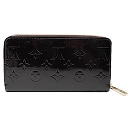 Louis Vuitton Cartera Larga Zippy Monogram Vernis Amarante Dorada