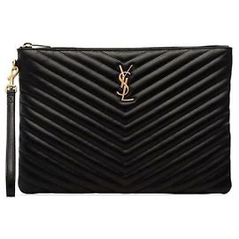 Saint Laurent Clutch New Medium Matelassé Monograma