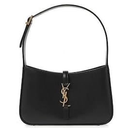 Borsa hobo piccola con monogramma nera: - Saint Laurent