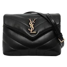 Saint Laurent Sac à bandoulière Mini Crossbody Toy Lulu Noir Or