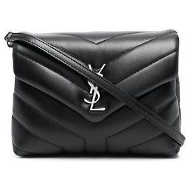 Saint Laurent Mini Crossbody Lulu Nero Argento