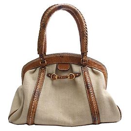 Dior Borsa tote in pitone marrone