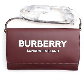 Burberry Borsa a tracolla mini in mogano rosso