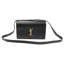 Saint Laurent Schultertasche Medium Dylan mit Akkordeonklappe in Schwarzgold