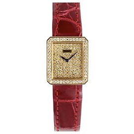 Piaget Reloj de oro mini tamaño para mujer con pavé de diamantes, manual de protocolo, certificado de nacimiento