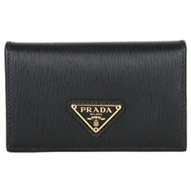 Prada Porta tarjetas de visita de cuero vítreo