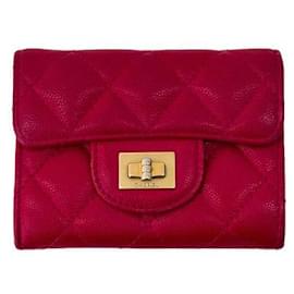 Chanel Vintage Kaviar Snap Klappkartenetui OS