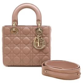 Lady Dior Kleine Cannage aus Lammleder in Blush