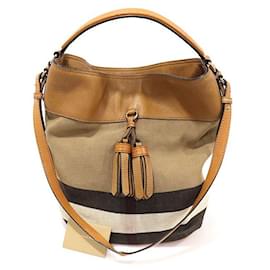 Burberry Borsa hobo media con frange Ashby Susanna in check House