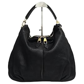 Louis Vuitton Borsa a spalla Hobo Mahina Selen MM Nera Punching