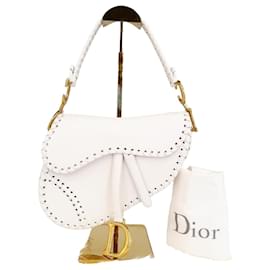 Borsa a sella con cucitura bianca - Dior