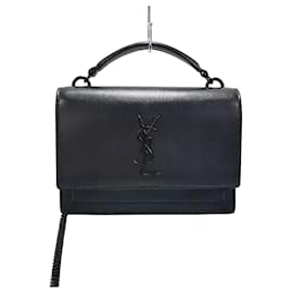 Saint Laurent Sunset medium bag black leather ref.842288 - Joli Closet