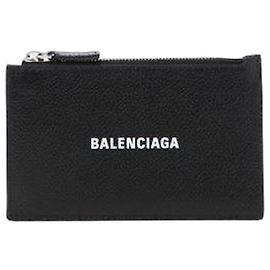 Balenciaga Tarjetero con cremallera con logo