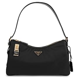 Prada Borsa a Spalla Emme Grande in Pelle Re-Nylon