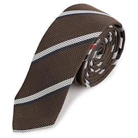 Cravatta in Piquet a Strisce Ombreggiate - Thom Browne