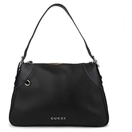 Gucci Grande Borsa a Spalla Nera con Emblema GG