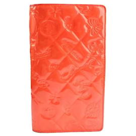 Mademoiselle Luminous Orange Icon Quilted Long Wallet - Chanel