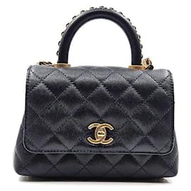 Mini borsa a catena Caviar Coco Handle - Chanel