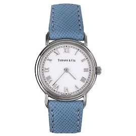 Tiffany & Co Weißes klassisches Stahl-Lederarmband