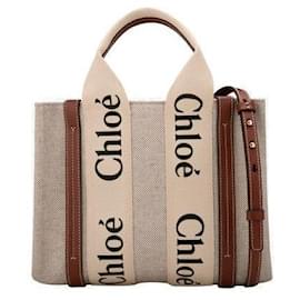 Borsa tote piccola marrone Woody - Chloé