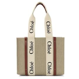 Chloé Borsa tote media in legno marrone