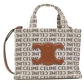 Borsa tote piccola in tessuto naturale - Céline
