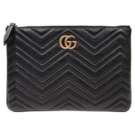 Gucci Clutch GG Marmont Matelassé Nero