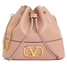 Borsa a secchiello Valentino Logo Chain HPF Rosa - Prada