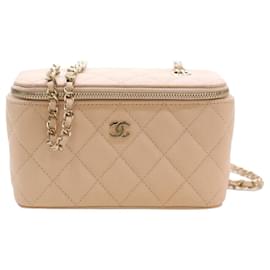 Chanel Mini borsa a tracolla a catena rosa per cosmetici