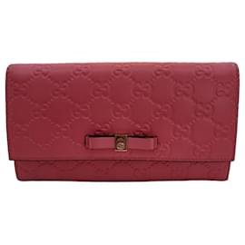 Gucci Shima rosa langer Geldbeutel