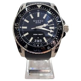 Gucci Relógio Masculino em Quartzo Preto Dive