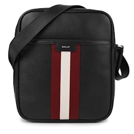 Borsa a tracolla in pelle nera Code - Bally