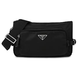 Prada Borsa a spalla in pelle Saffiano Re Nylon media