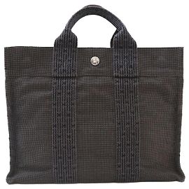 Hermès Borsa da lavoro Huruuto PM in tela carbone
