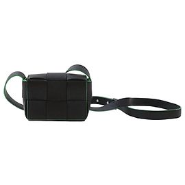 Bottega Veneta Mini Leather Candy Cassette Bag Black