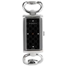 Gucci Brazalete de diamante acero negro