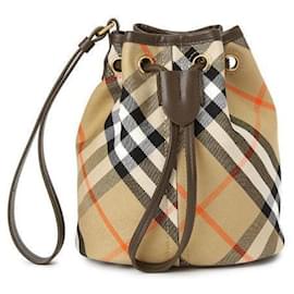 Burberry Borsa a sacchetto in check vintage