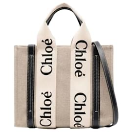 Chloé Borsa Tote Woody Piccola Blu Navy