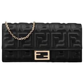 Fendi Borsa Baguette Catena Nera timbrata: AAJD