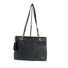 Borsa a spalla in pelle trapuntata con frange e catena - Bally