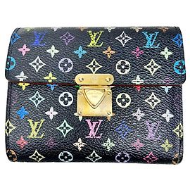 Louis Vuitton Multicolor Schwarze Koala Geldbörse