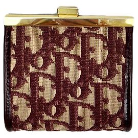 Dior Clutch quadrato bordeaux Christian Oblique Montaigne