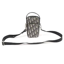 Borsa Crossbody Micro Rider in Jacquard Obliquo Blu - Dior