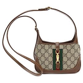 Gucci GG Supreme Canvas Mini Borsa a Tracolla Jackie in Oro
