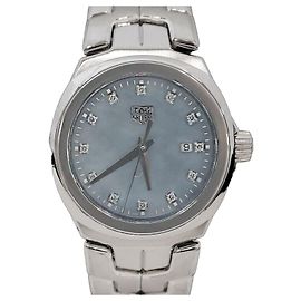 Tag Heuer Link Date Blau aus Perlmutt mit Diamant