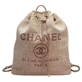 Chanel Deauville Zugbeutel-Rucksack in Pink