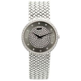 Piaget Orologio da uomo in oro bianco Vintage Altiplano Tradition Medium con diamante originale e movimento al quarzo