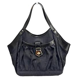 Bolso tote de lona Juka con logo FF negro - Fendi