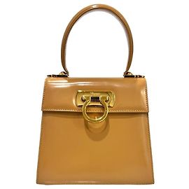 Salvatore Ferragamo Borsa Tote Gancini Kelly Small Camel
